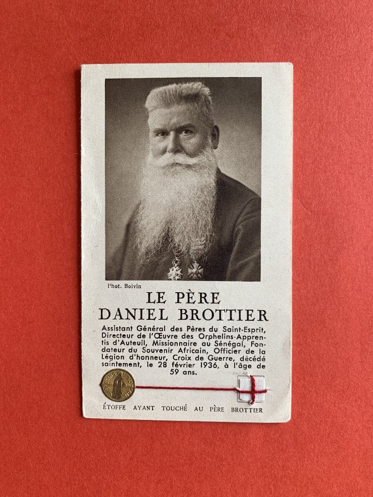 Relikwie Relique Père Daniel Brottier, Ophalen of Verzenden, Gebruikt, Overige typen, Christendom | Katholiek