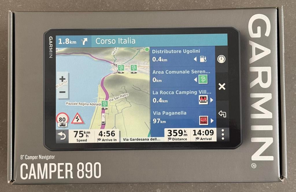 Garmin Camper 890 – GPS voor camper/caravan – Bijna nieuw, Ophalen of Verzenden, Zo goed als nieuw