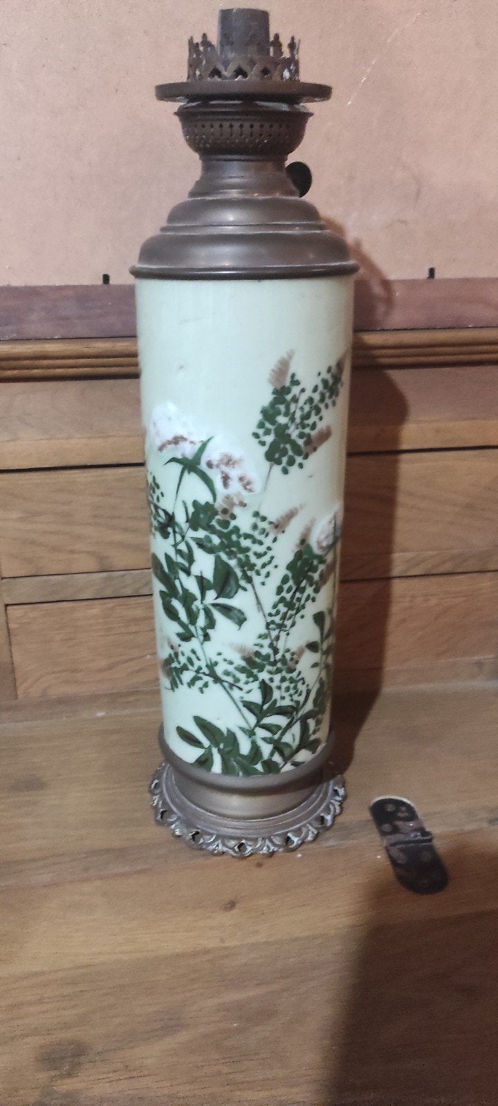 Antieke porseleinen petroleumlamp olielamp Kosmos Brenner, Ophalen