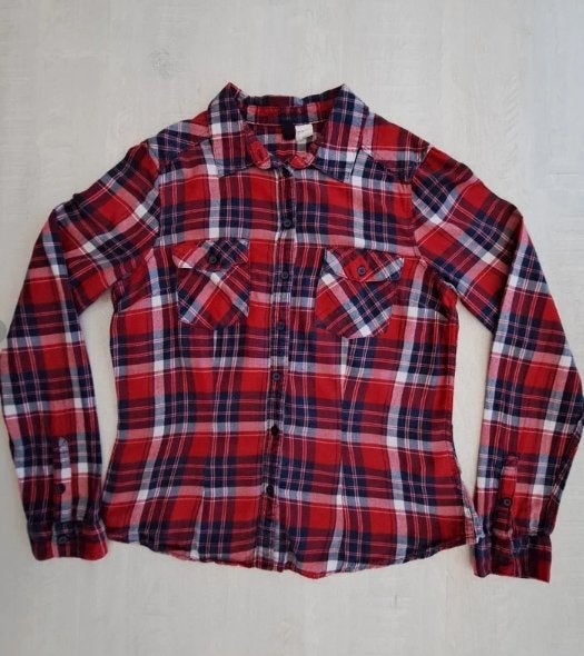 Chemise à carreaux rouge - taille 36 - h&m, Vêtements | Femmes, Rouge, H&M, Enlèvement ou Envoi, Taille 36 (S)