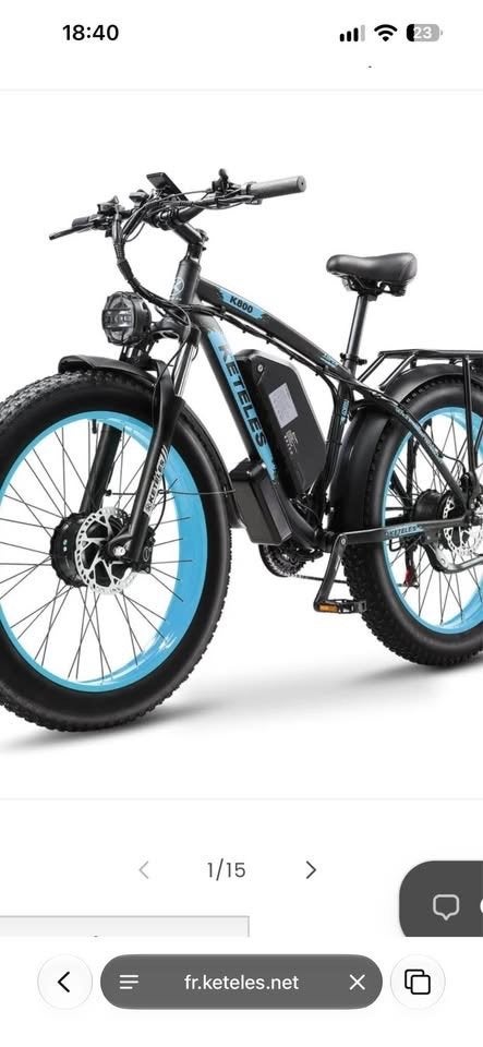Fatbike Double moteur puissant, Fietsen en Brommers, Ophalen, Gebruikt, Overige merken
