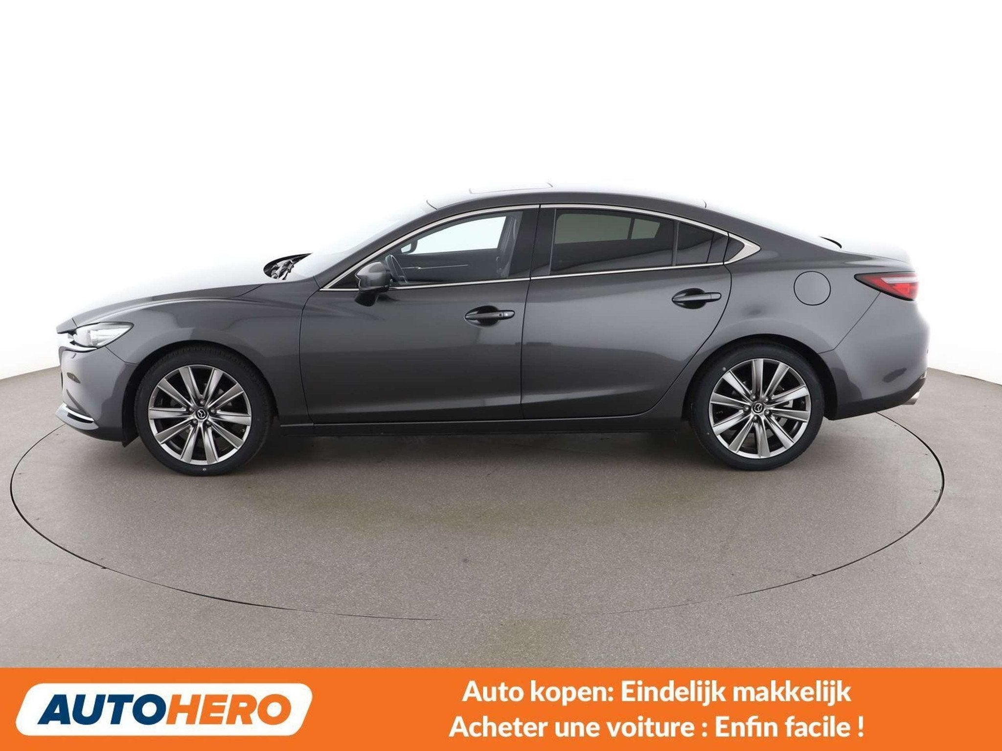 Mazda 6 2.0 Exclusive-Line (année de construction 2019), Autos, Cuir, Argent ou Gris, Détection des panneaux routiers, Noir