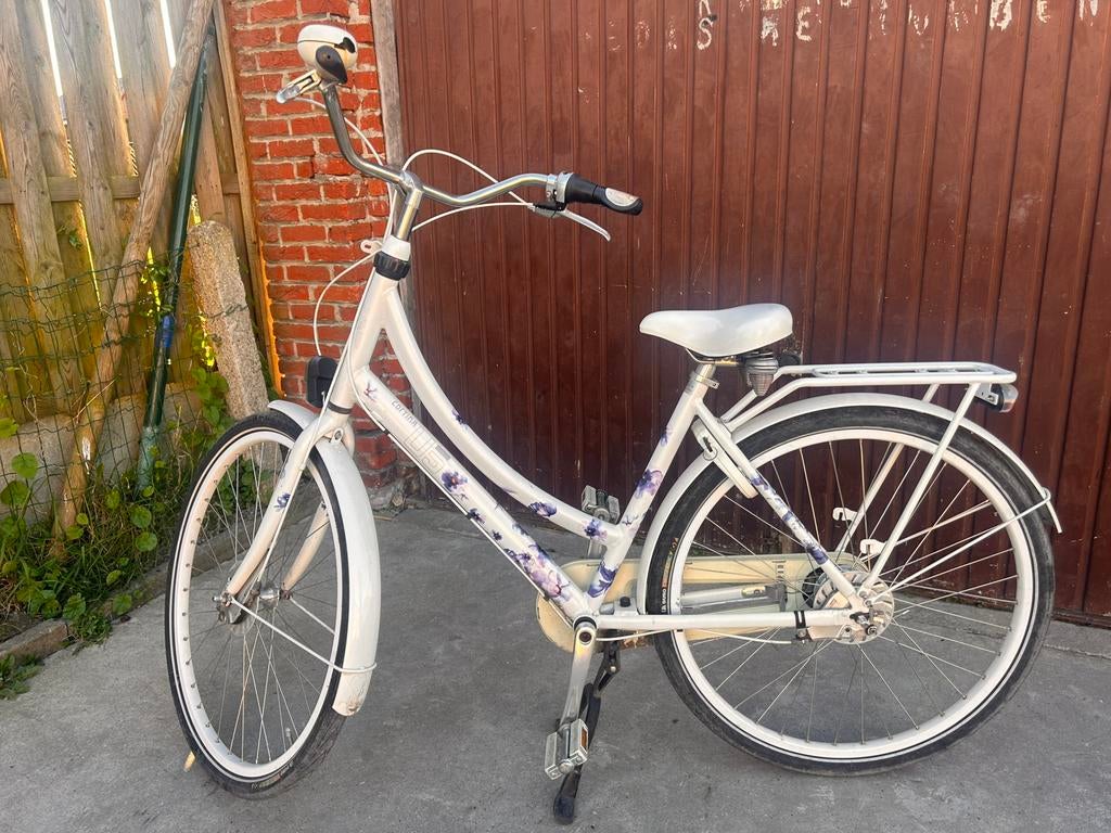 Damesfiets Cortina U5– 28 inch wit met bloemenprint, Ophalen