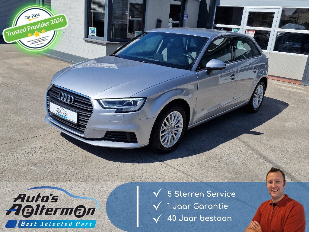 Audi A3 Sportback 1.4 TFSI S tronic * Leder * Led * Airco, Autos, Audi, Argent ou Gris, Achat, Entreprise, Automatique