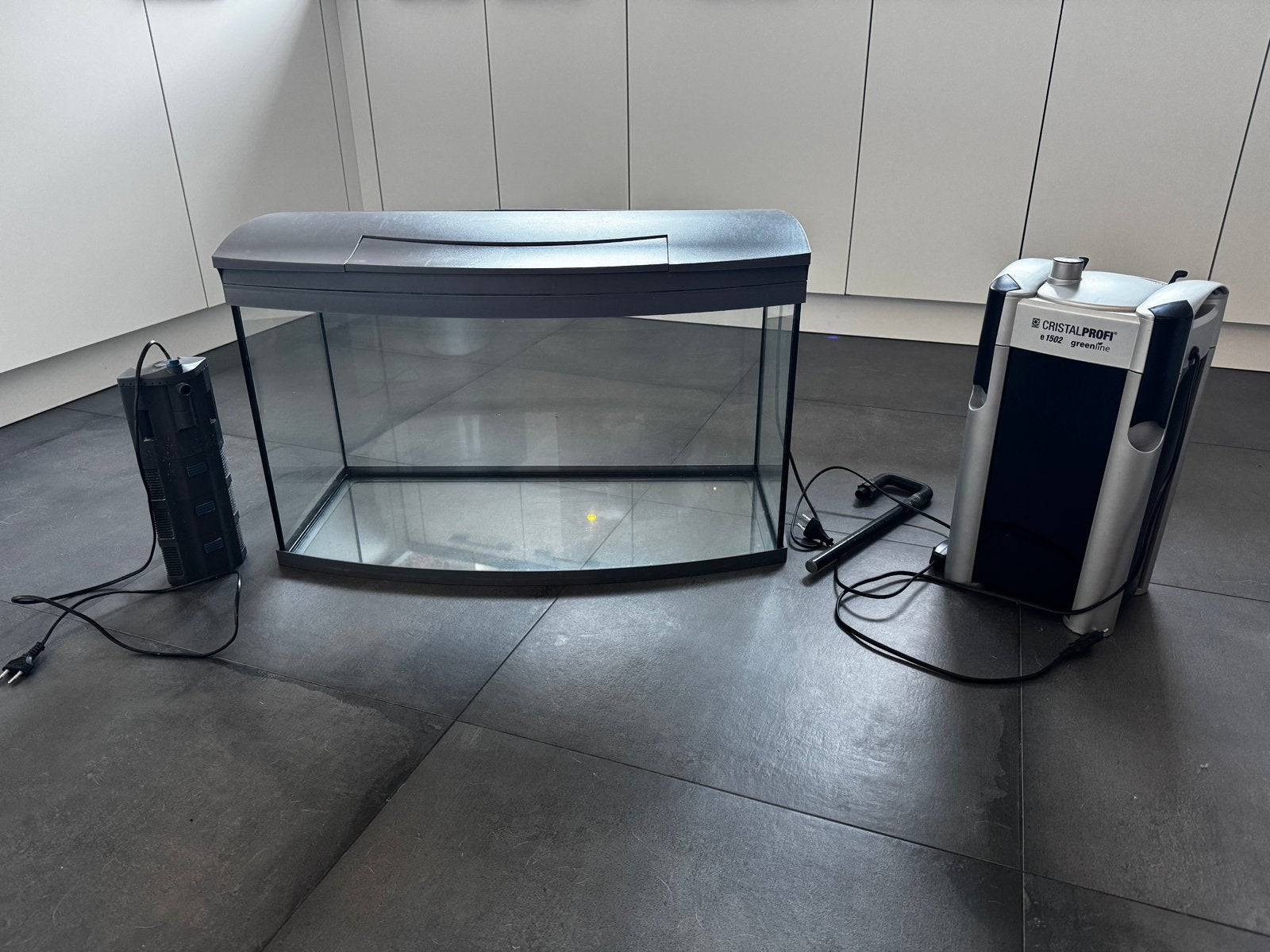 Aquarium Tetra panoramique complet + filtres JBL, Animaux & Accessoires, Aquarium vide, Enlèvement, Utilisé, Couvercle inclus