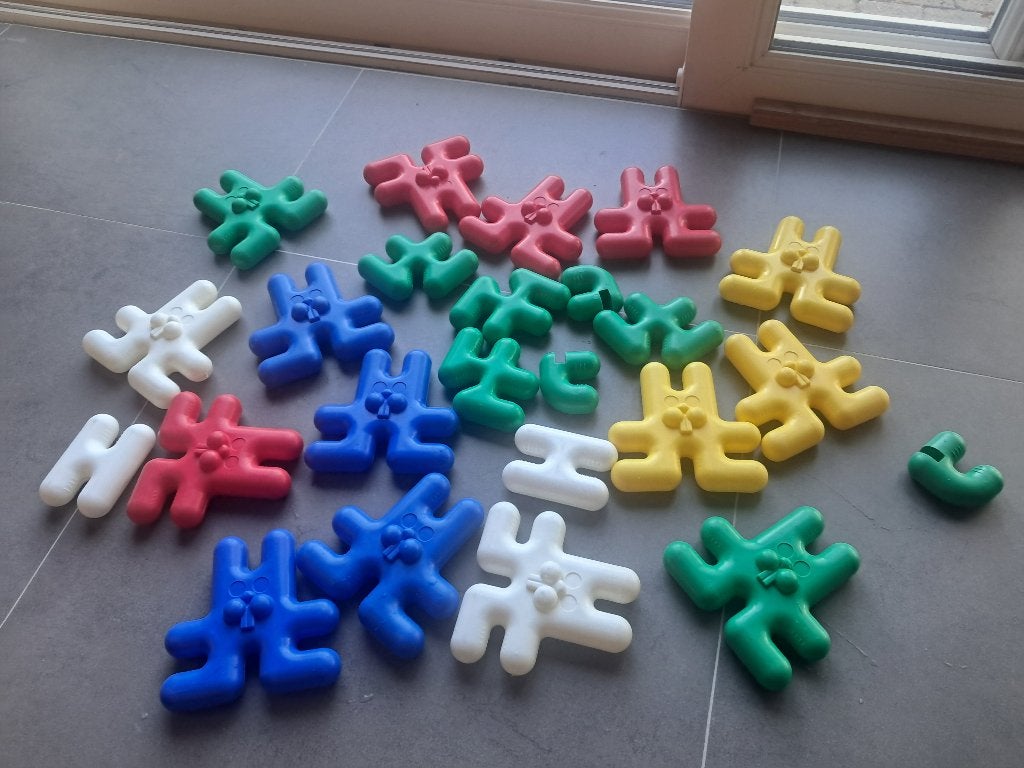 opbouwstuks haas kunststof constructie-set, kleuren, Ophalen of Verzenden, Gebruikt