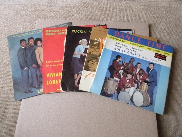 Original lot 5x Vynils 45t& 33T divers 4 pistes 1960', Pop, 7 pouces, EP, 1960 - 1969
