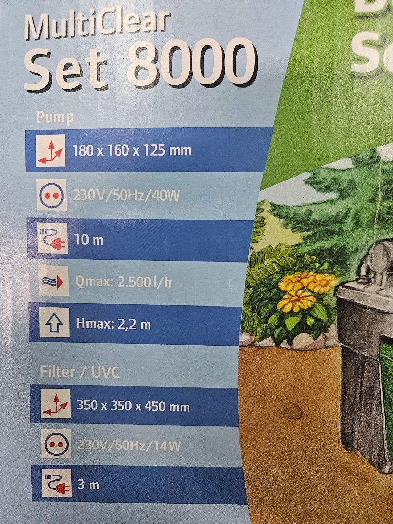Filter + pomp voor vijver, Ophalen, Zo goed als nieuw, Vijverfilter