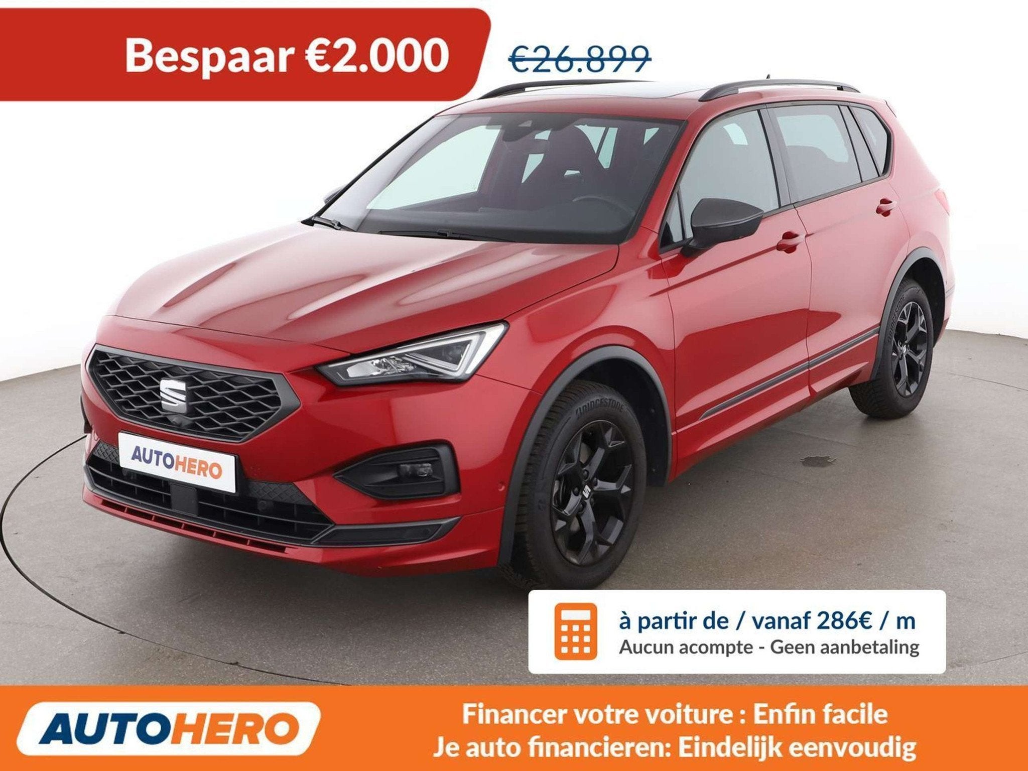 SEAT Tarraco 1.5 TSI ACT FR (année de construction 2023), Autos, Rouge, Achat, https://public.car-pass.be/vhr/50e552a7-33d1-4e37-80ec-b031ea1f989b