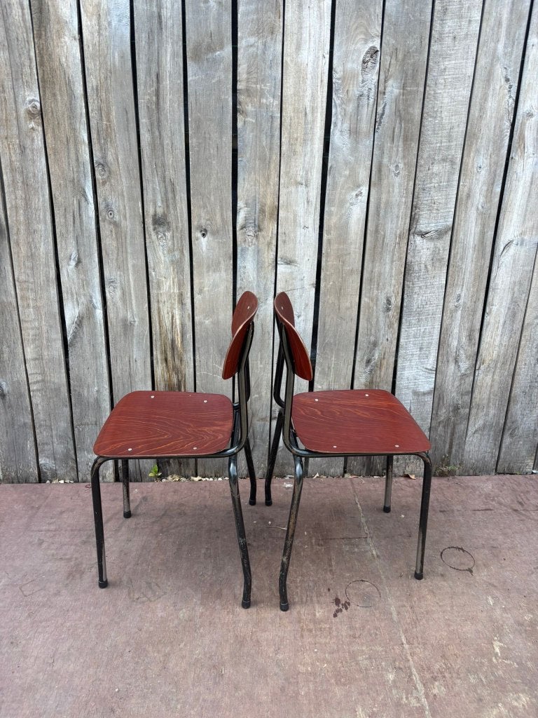 Pagholz – vintage industriële schoolstoelen(50 op voorraad), Enlèvement ou Envoi, Utilisé, Mobilier
