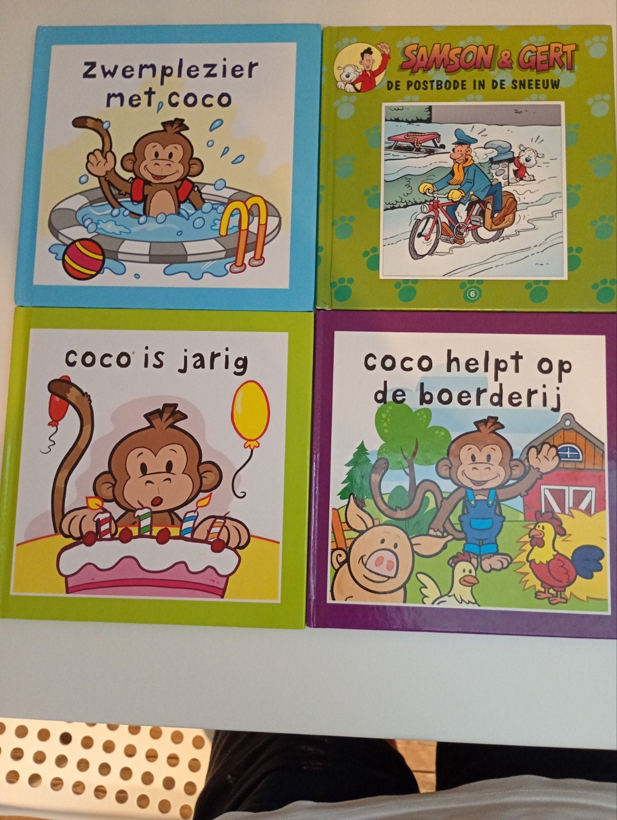 4 kinderboeken: 3 van coco en 1 van samson en gert, Ophalen of Verzenden, Gelezen, 2 tot 3 jaar