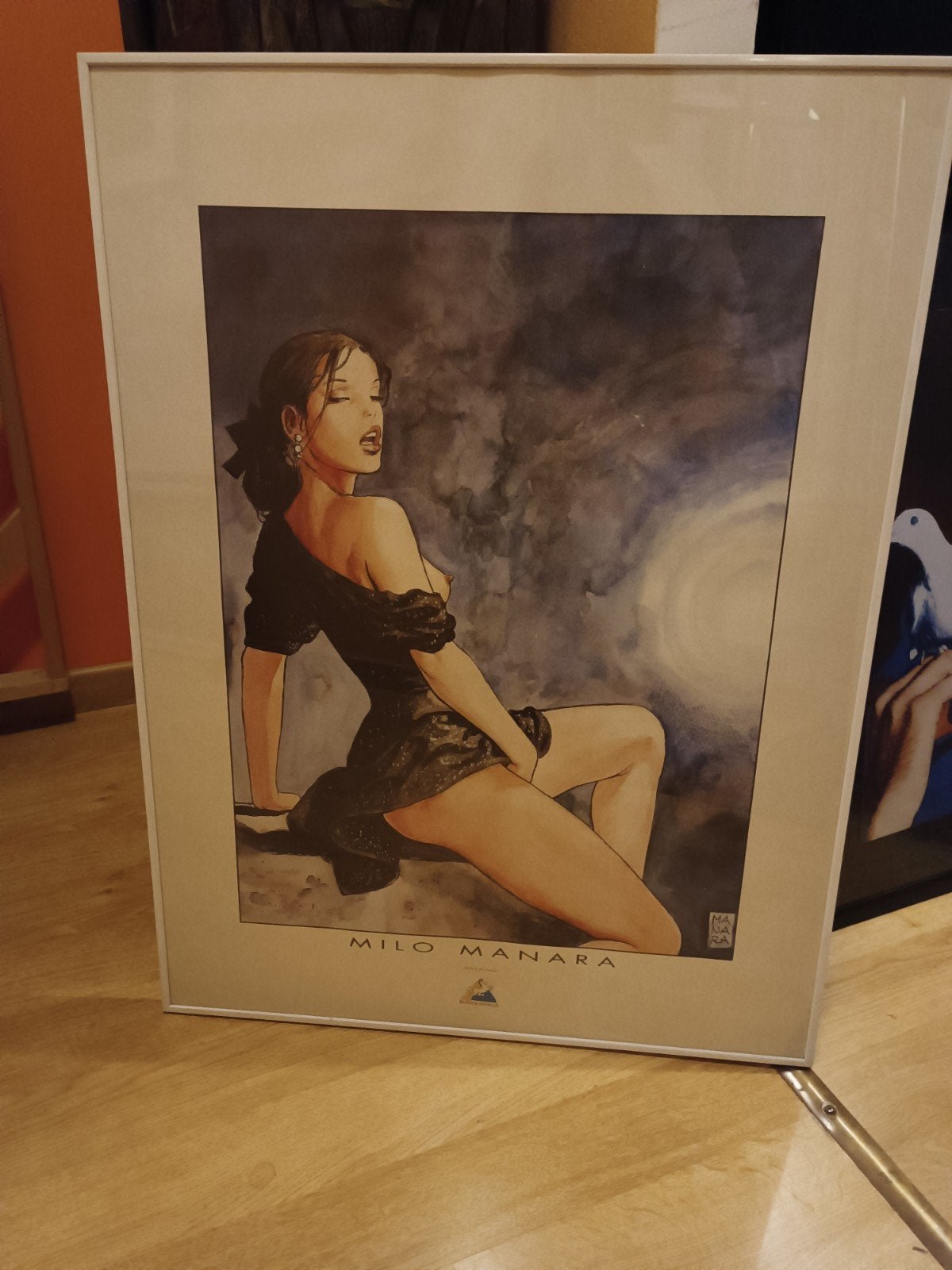 affiche Milo Manara 60x90cm sous cadre, Antiquités & Art, Enlèvement