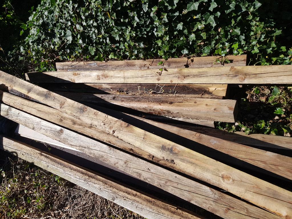 Douglas geschaafde balken - 7 stuks v 3 m en 6 stuks v 2 m, Tuin en Terras, Ophalen, Zo goed als nieuw, 250 cm of meer, Balken