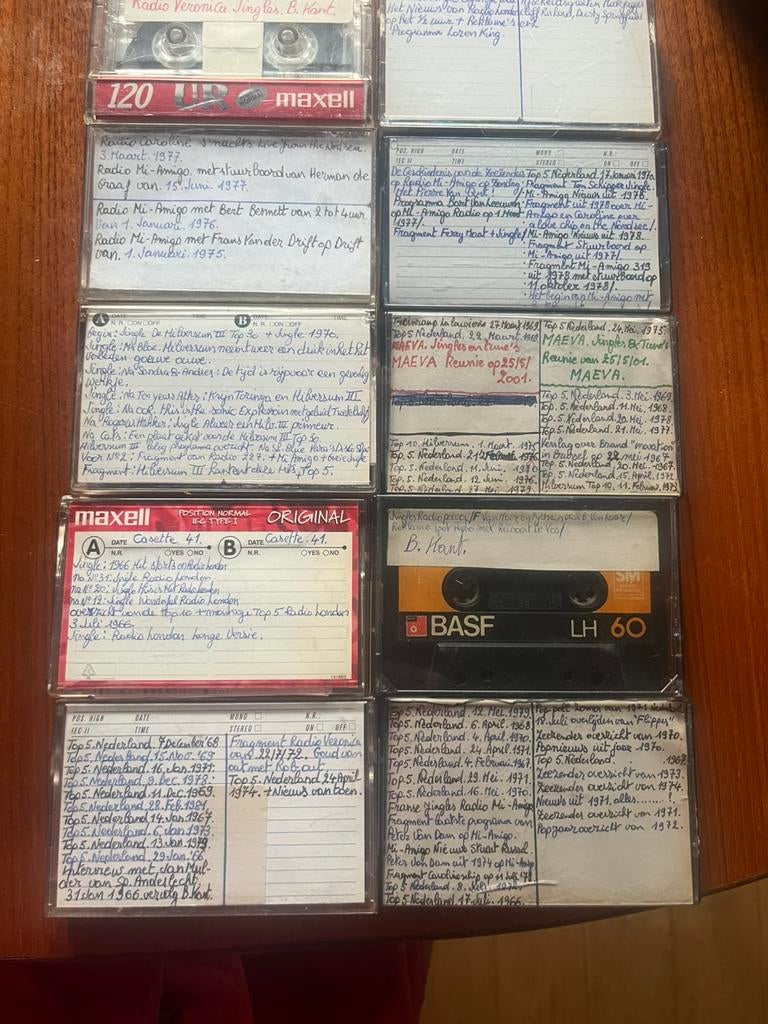 36 cassettebandjes opnamen piraten zenders veronica mi amigo, Cd's en Dvd's, Ophalen of Verzenden, Gebruikt