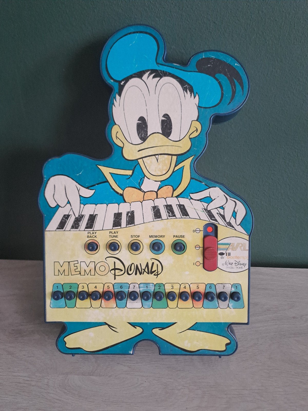 Vintage Bontempi Disney Memo Donald Duck Speelgoedorgel, Enlèvement, Donald Duck