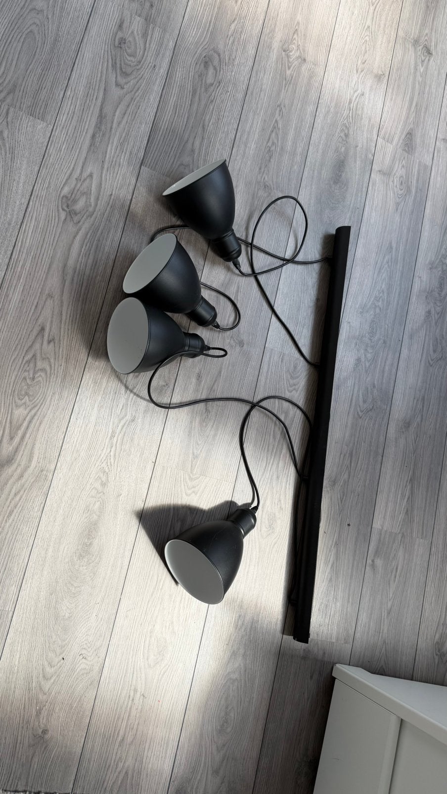 Zwart hanglamp, Ophalen, Gebruikt, Metaal, E27 (groot)