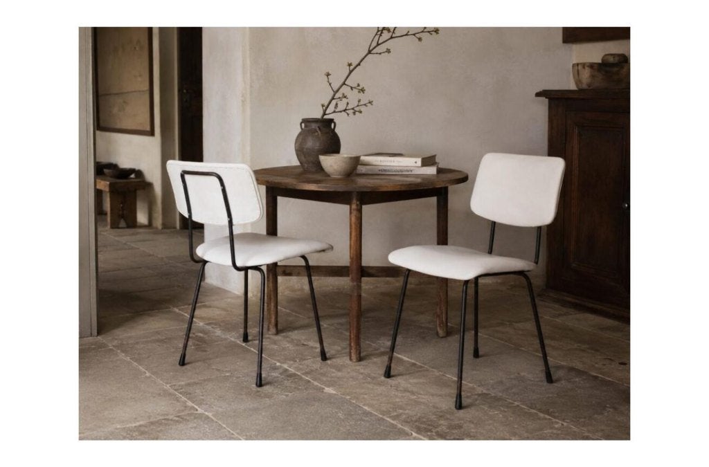 Set van twee Nederlandse Gispen 1231 stoelen, ca. 1960, Ophalen, Gebruikt, Twee, Wit