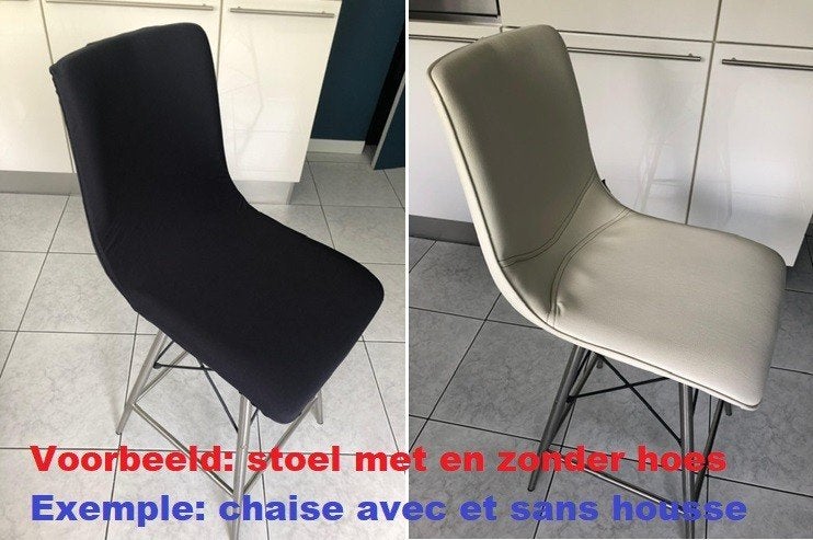 6 stretch stoelhoezen merk VidaXL - OPRUIM, Gris, Enlèvement ou Envoi, Autres matériaux, Modern