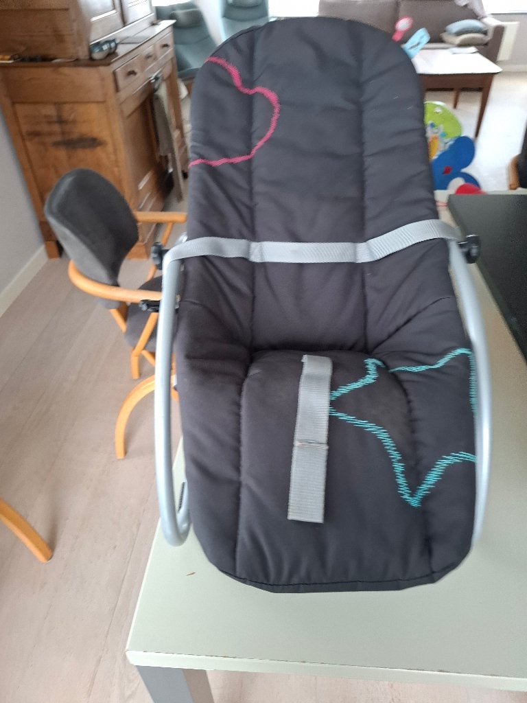 Babyrelax met hoes van badstof, Autres marques, Comme neuf, Enlèvement, Avec ceinture(s)