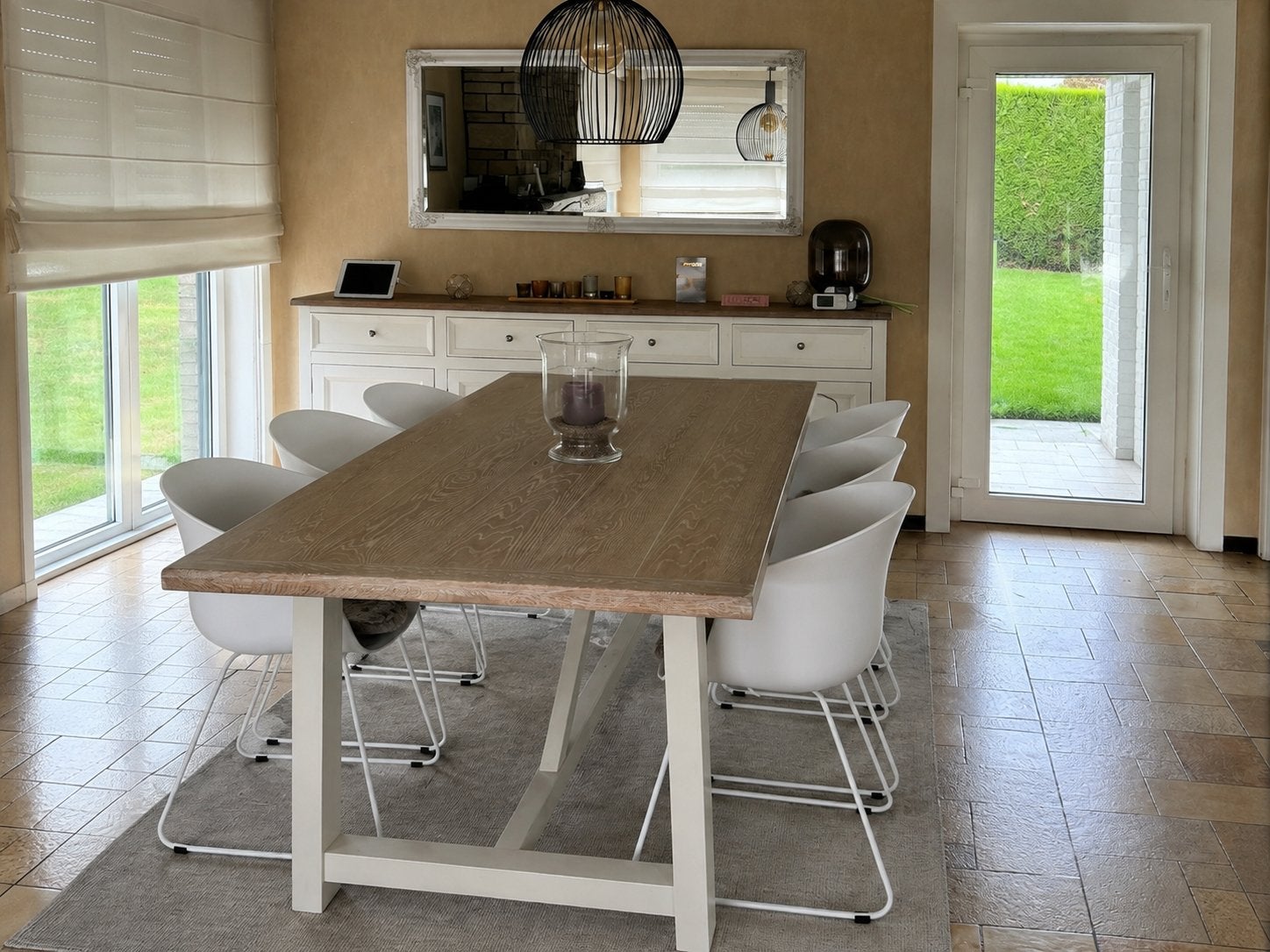 Eettafel landelijk, Ophalen, 200 cm of meer, 50 tot 100 cm, Vijf personen of meer