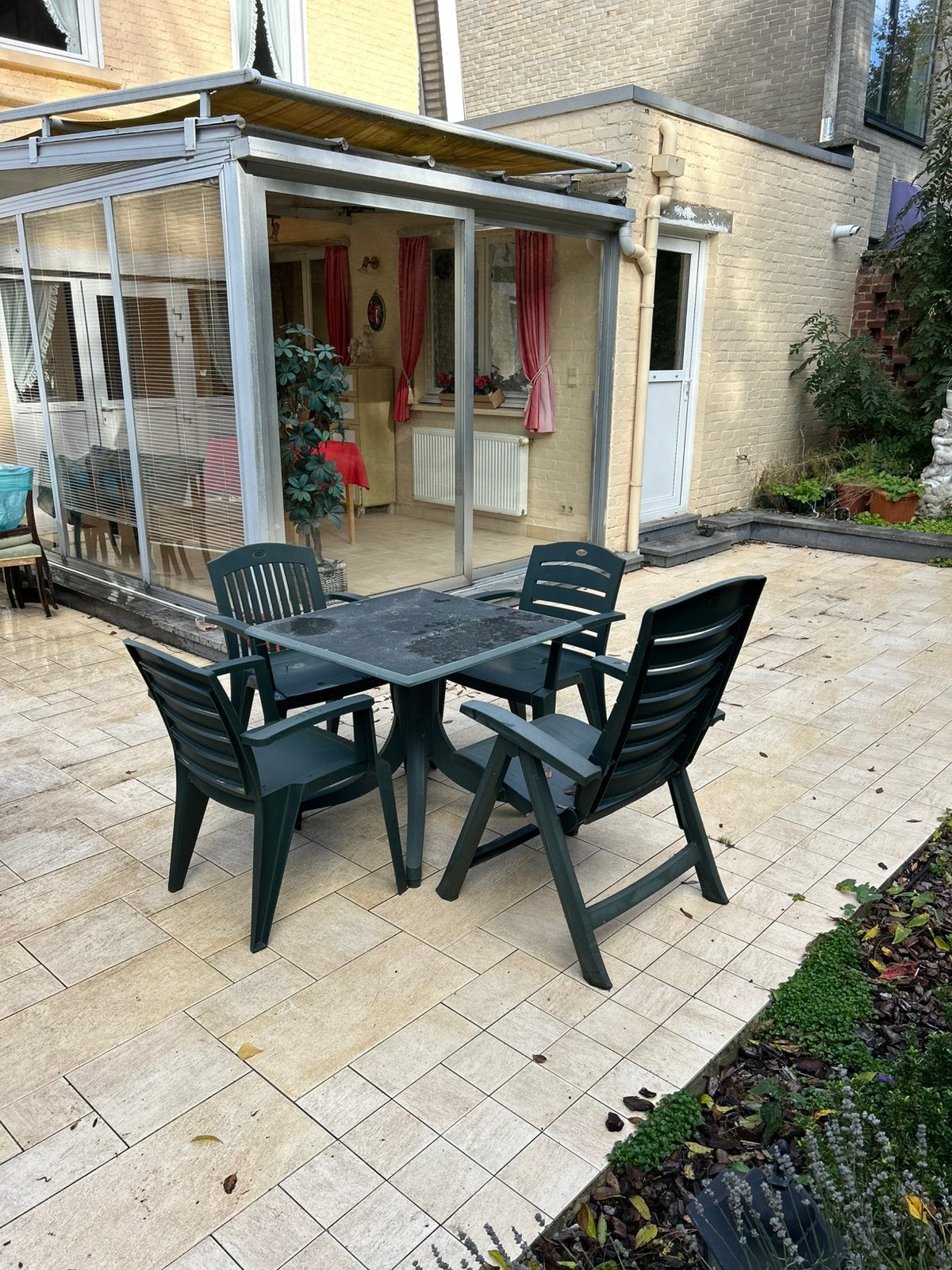 Tuintafel, Ophalen, Gebruikt, Vierkant, Plastic