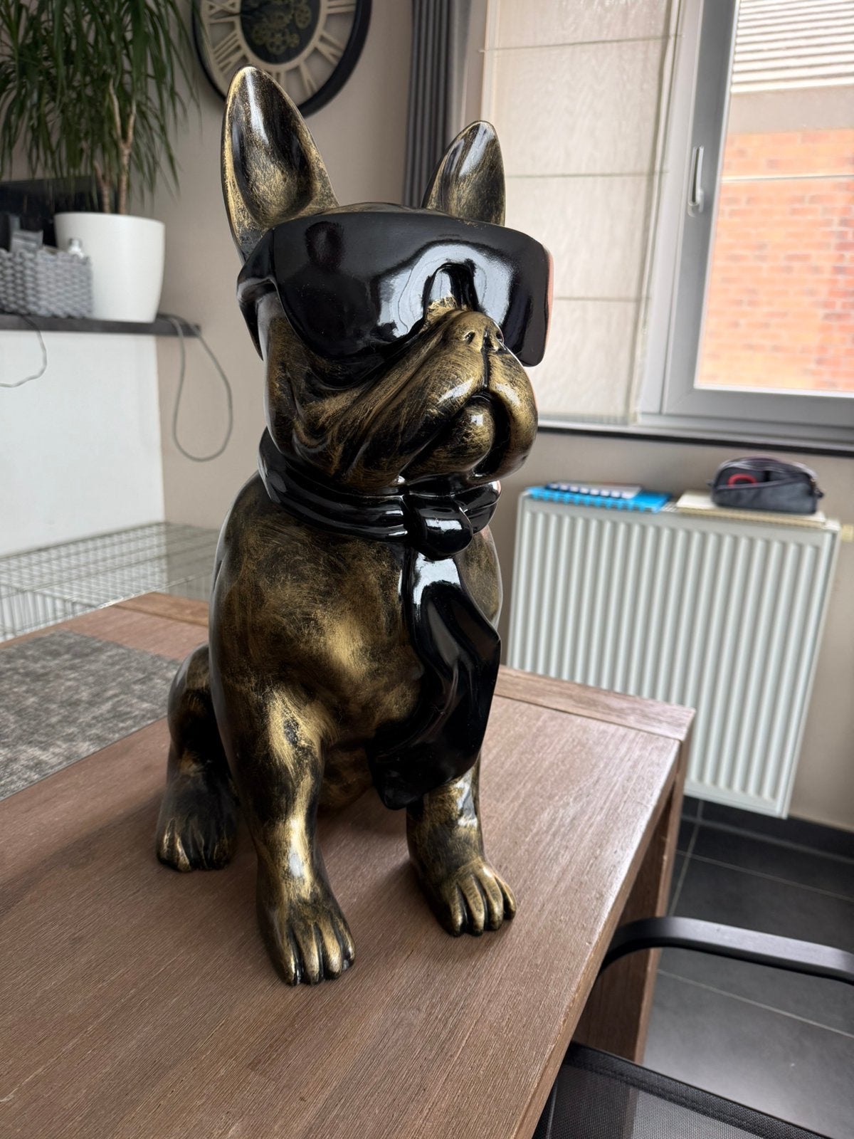 grote decoratieve Franse bulldog van resin/polyester, Enlèvement, Comme neuf, Animal