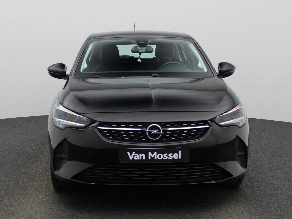 Opel Corsa-e Elegance 50 kWh WARMTEPOMP | CARPLAY | LED, Stof, Gebruikt, Zwart, 136 pk