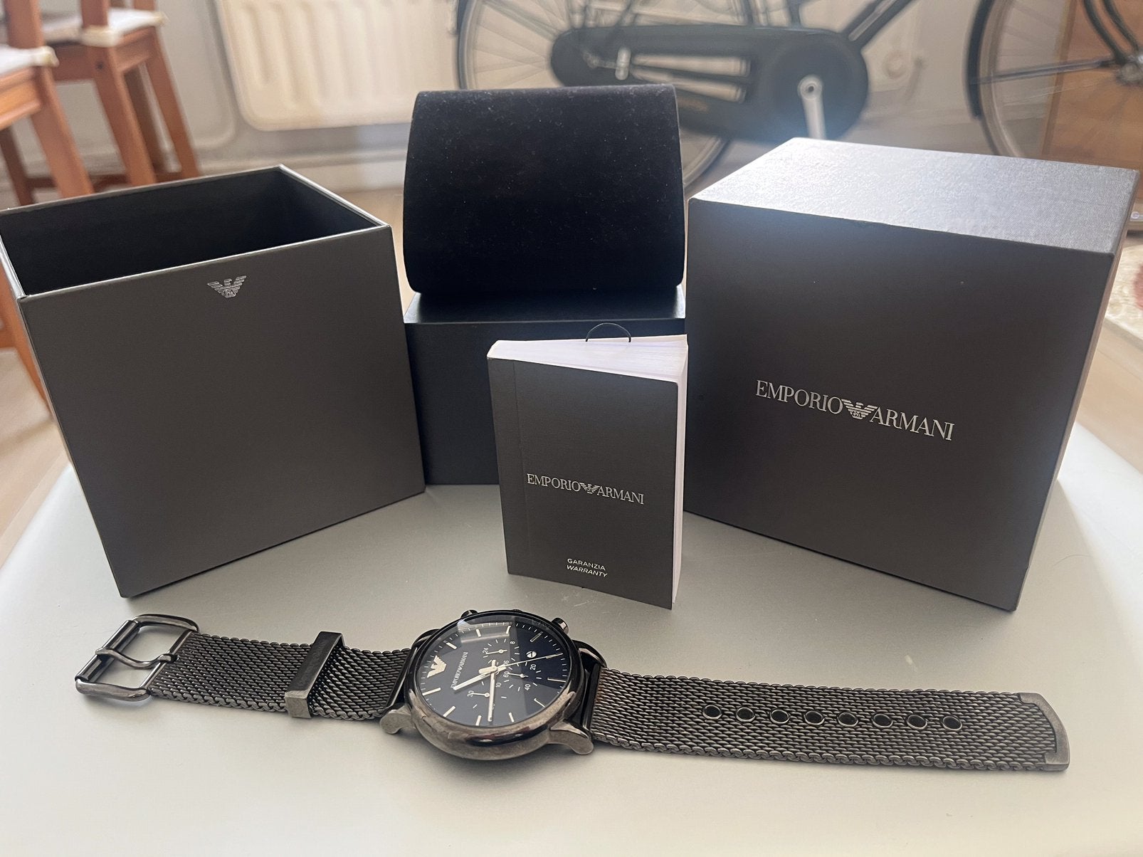 Armani horloge, Handtassen en Accessoires, Horloges | Heren, Zo goed als nieuw, Ophalen of Verzenden
