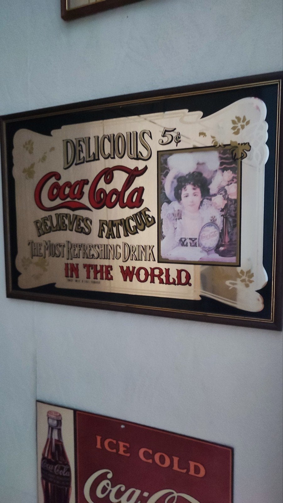Kleine Coca Cola spiegel 50 x 35 cm., Ophalen