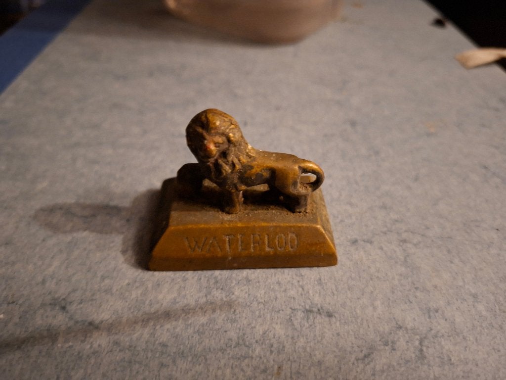 Mini Lion of Waterloo in bronsbrons, Antiek en Kunst, Ophalen of Verzenden, Brons
