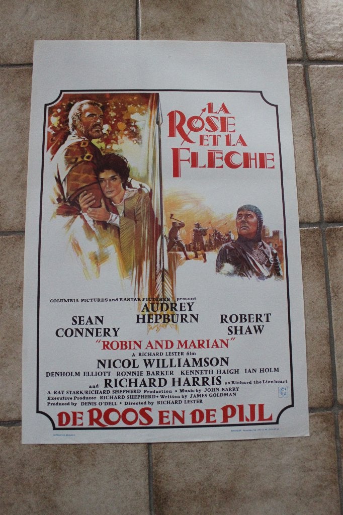 filmaffiche Sean Connery Robin and Marian 1976 filmposter, Enlèvement ou Envoi, Rectangulaire vertical, A1 jusqu'à A3, Comme neuf