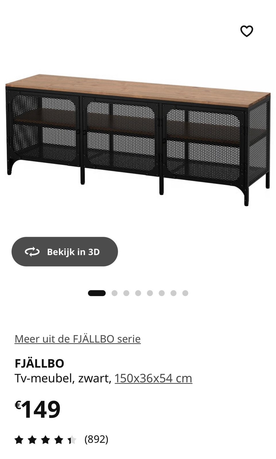 Tv Meubel Ikea Fjallbo, Ophalen, Zo goed als nieuw