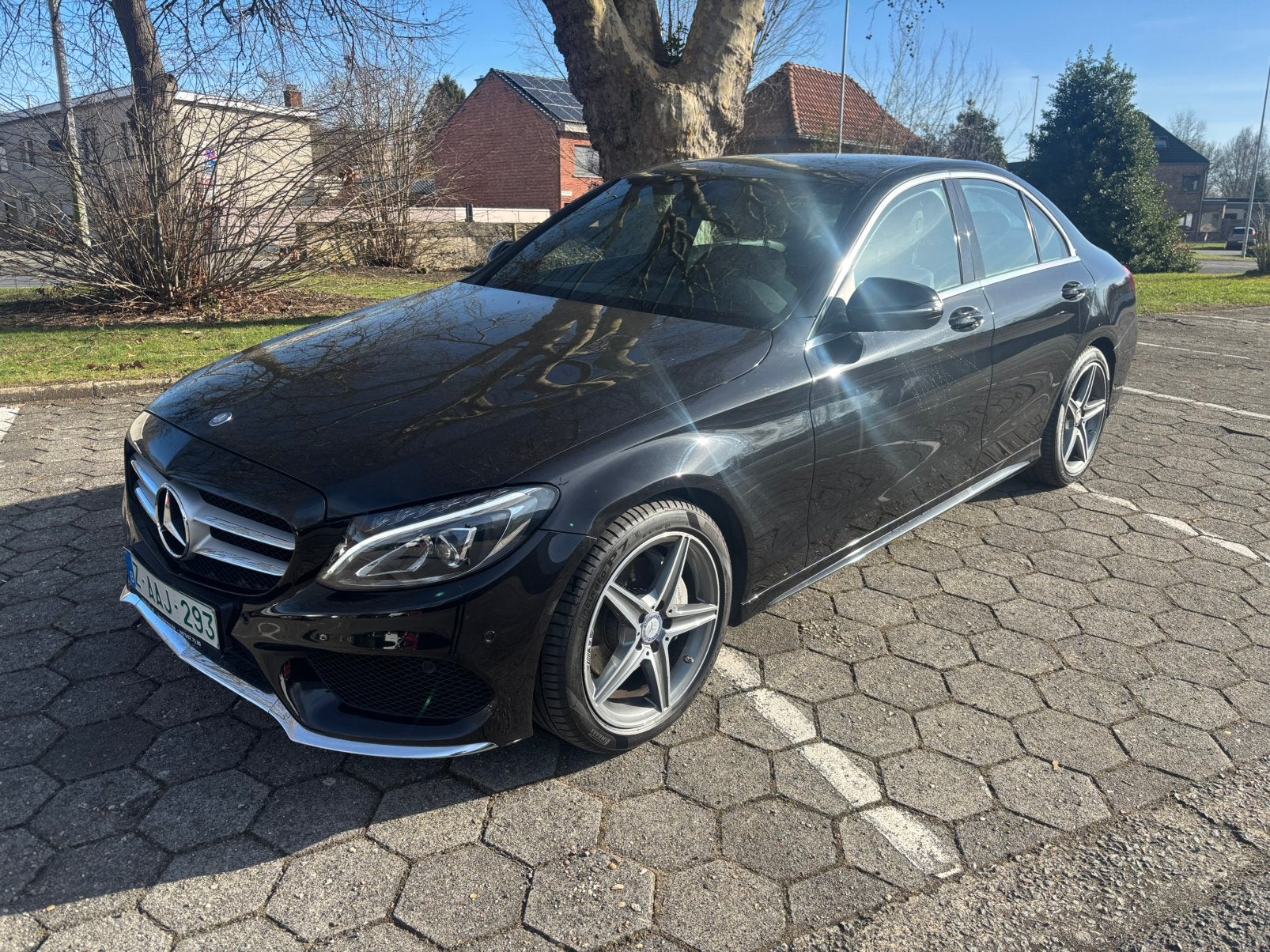Prachtige Mercedes C180 AMG LINE in top staat met garantie., Auto's, 4 deurs, Achterwielaandrijving, 4 cilinders, 1600 cc