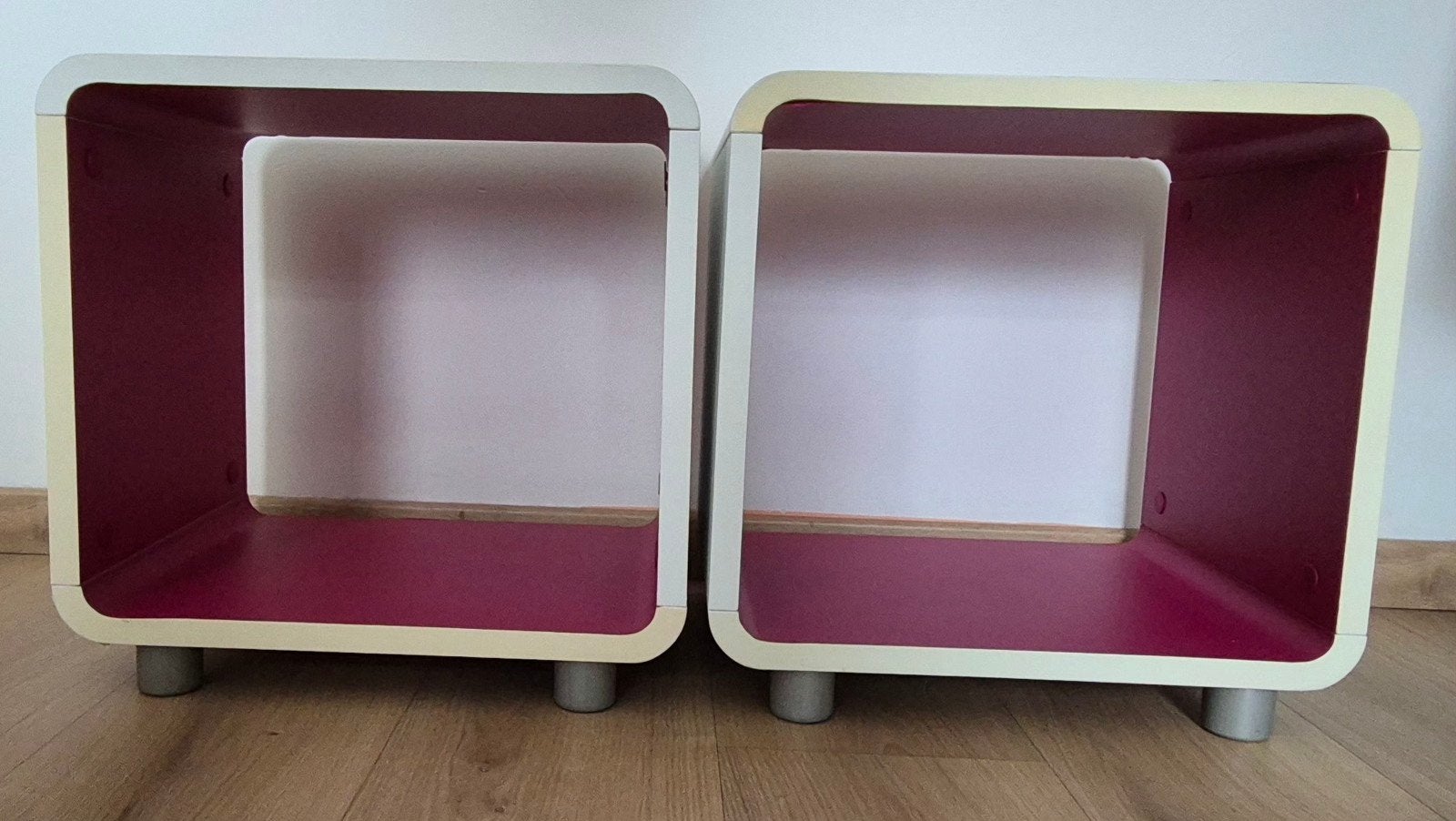 Lot de 2 tables de chevet vintage – Tables de nuit design, Enlèvement
