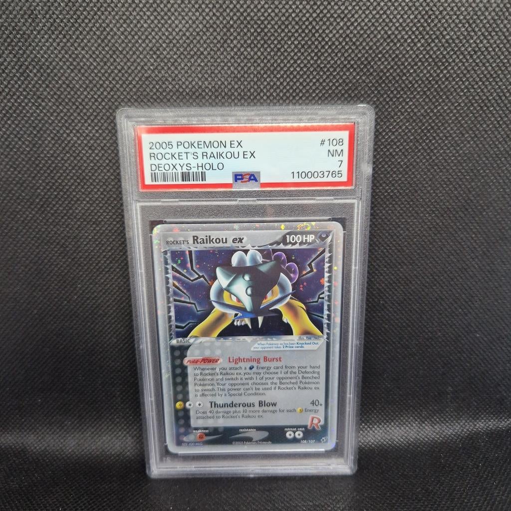 Rocket's Raikou EX Deoxys Holo Ex PSA 7, Enlèvement ou Envoi