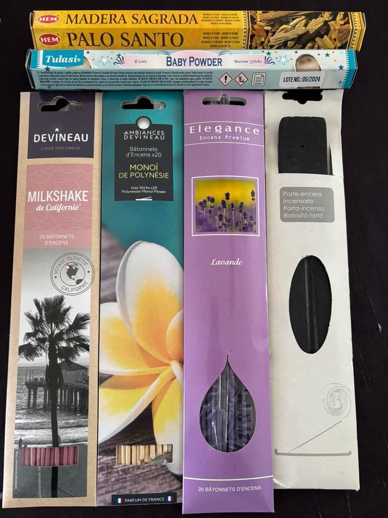 Bâtonnets d’encens + porte encens neufs, Maison & Meubles, Accessoires pour la Maison | Bougeoirs & Bougies, Enlèvement ou Envoi