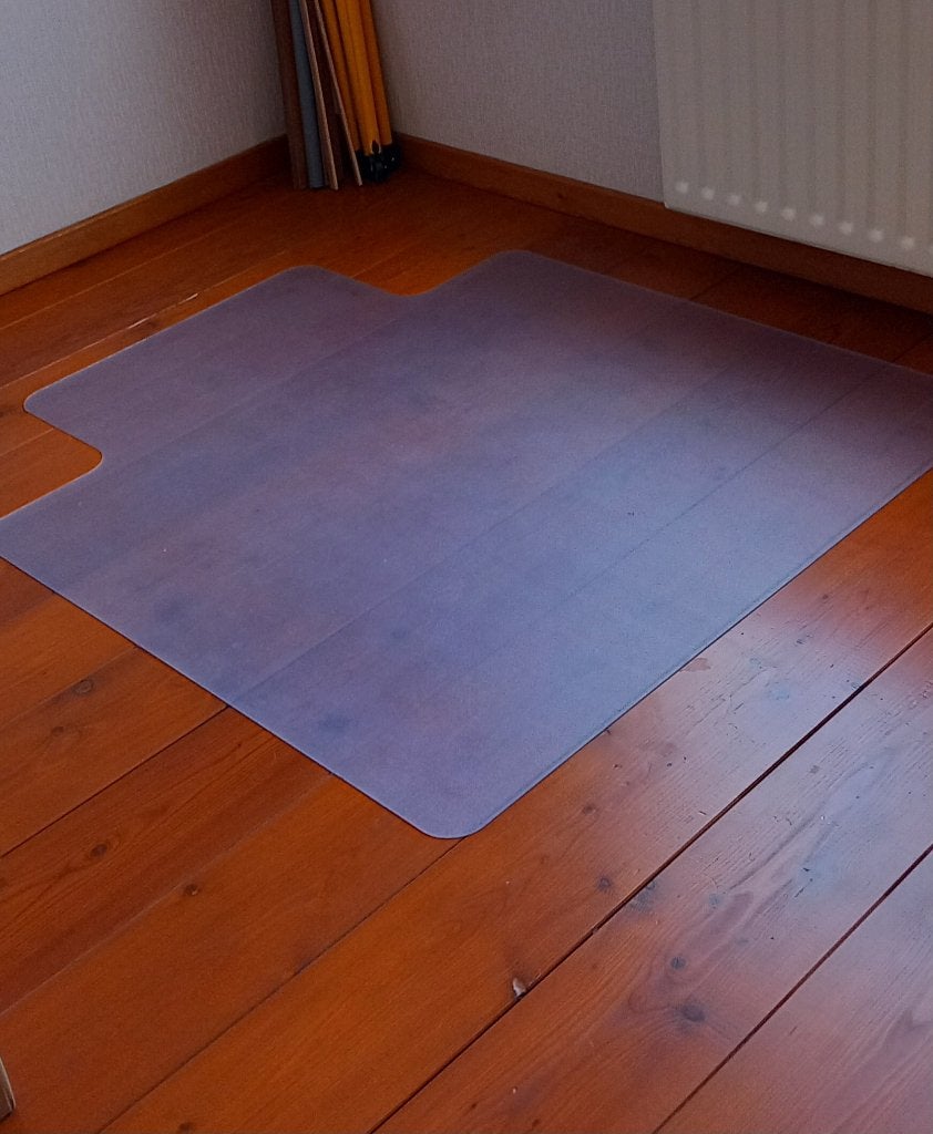 vloerbeschermer bureau stoelmat - transparant, Ophalen, Zit-sta bureau, Gebruikt, 115 cm