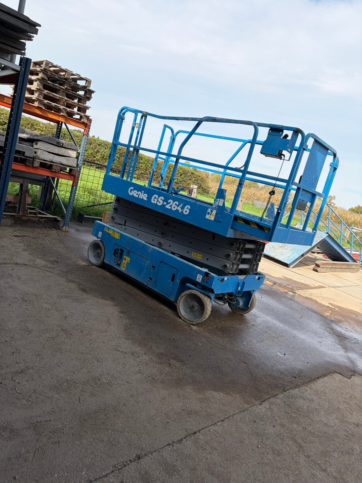Schaarlift genie 2646, Ophalen