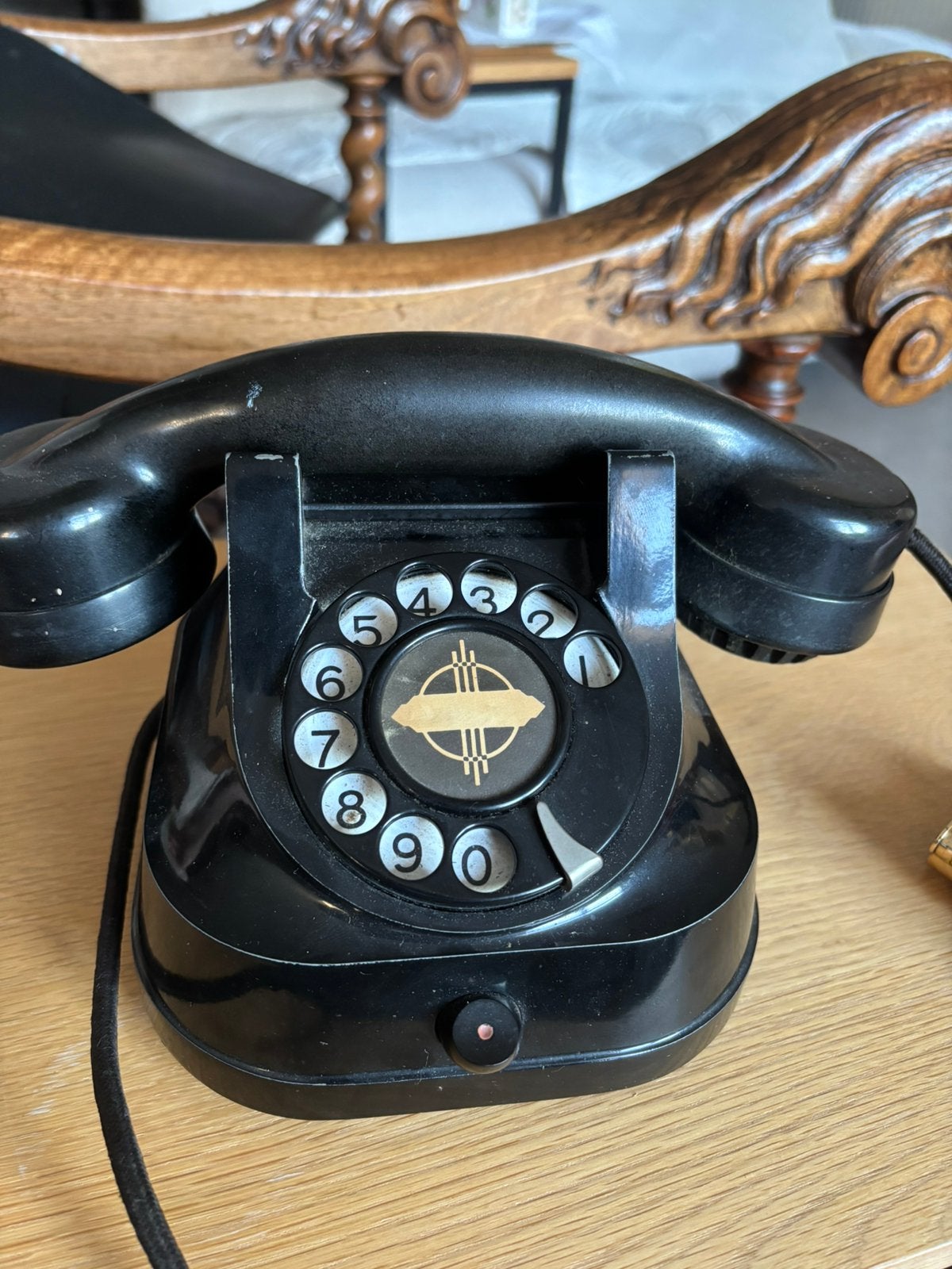 Telephone ancien a cadre rotatif noir, Télécoms, Enlèvement ou Envoi, Comme neuf