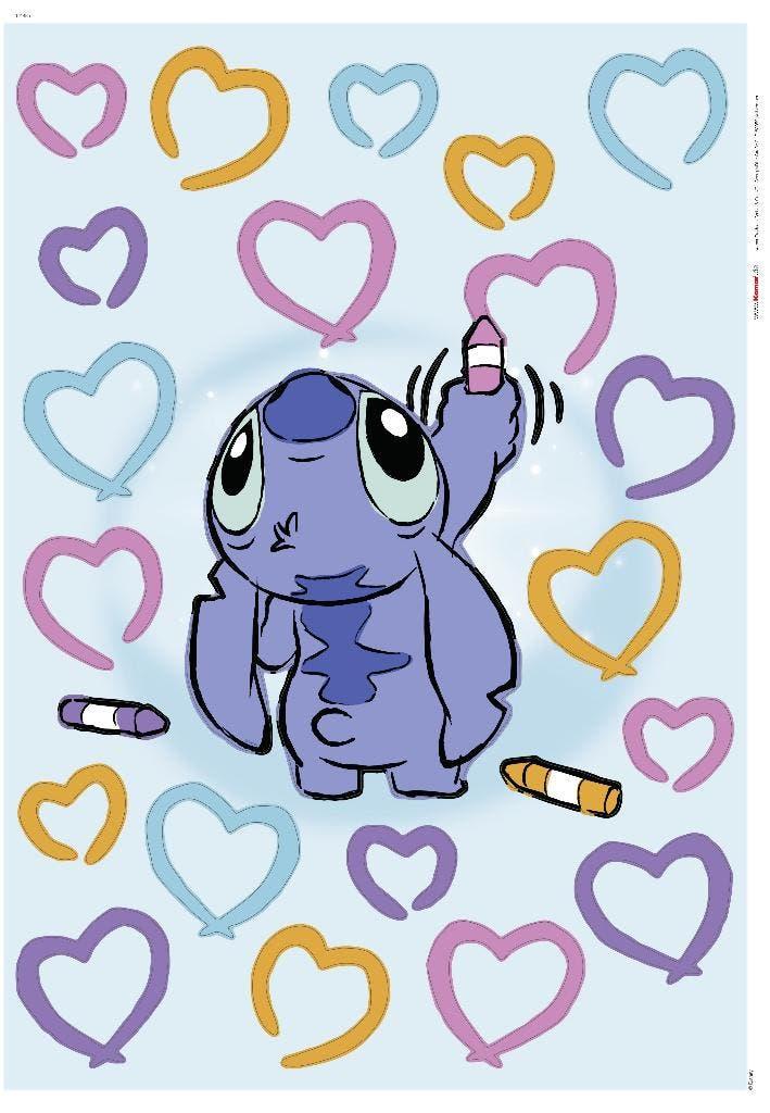 Stitch Muurstickers Artist - 50x70 cm - Disney, Ophalen of Verzenden, Nieuw, Wanddecoratie