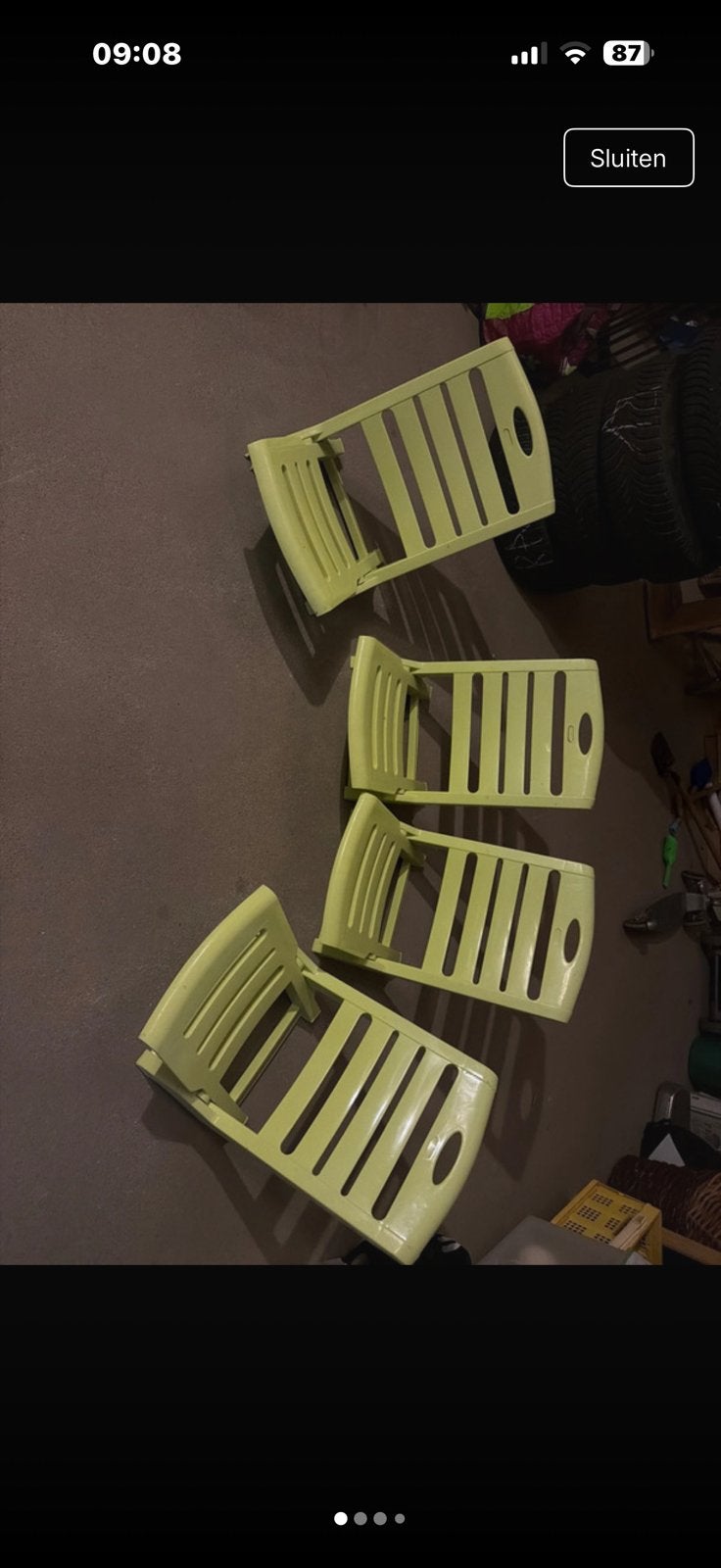 4 strandstoeltjes, Ophalen, Zo goed als nieuw, Kunststof