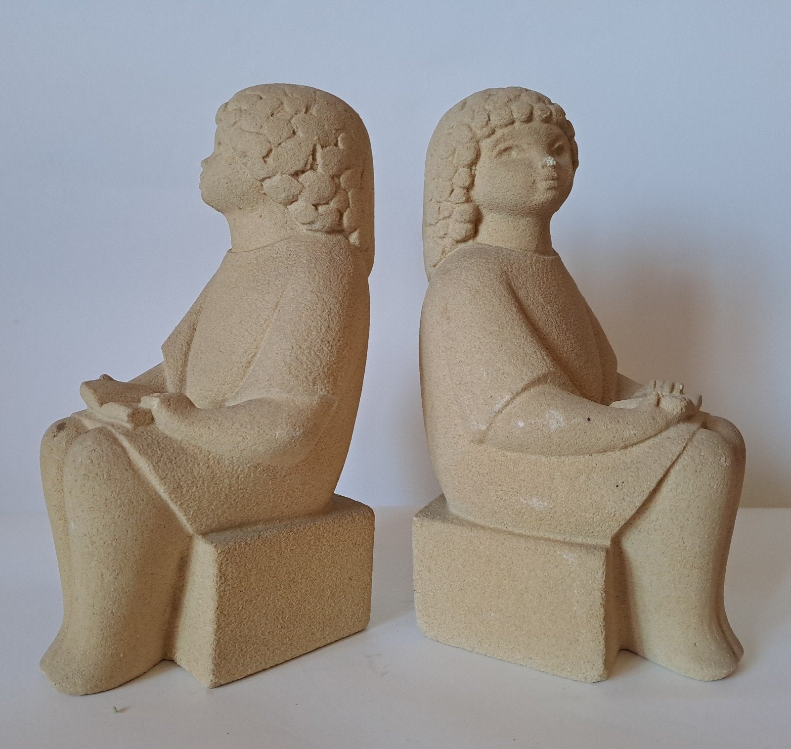 Paire de serre-livres vintage - Marbell Stone Art, Antiquités & Art, Enlèvement ou Envoi