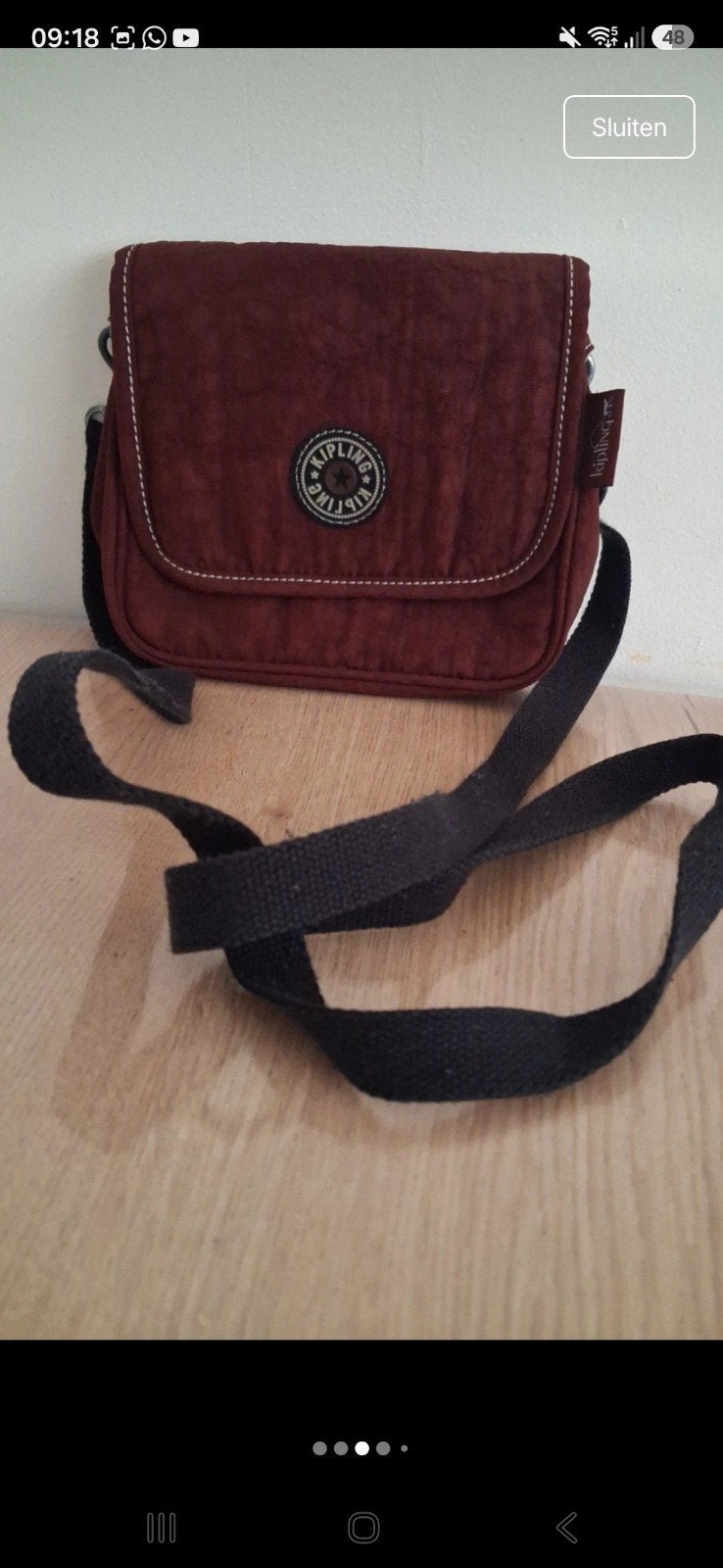 Vintage Kipling Private Transport Crossbodytas jaren 90, Ophalen of Verzenden, Gebruikt, Kipling
