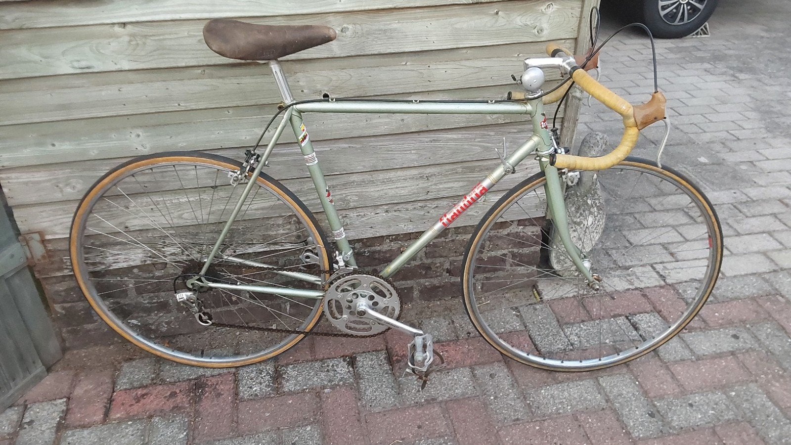 flandria retrokoersfiets, Ophalen, Jaren '60 of nieuwer, Velgrem, 55 tot 59 cm
