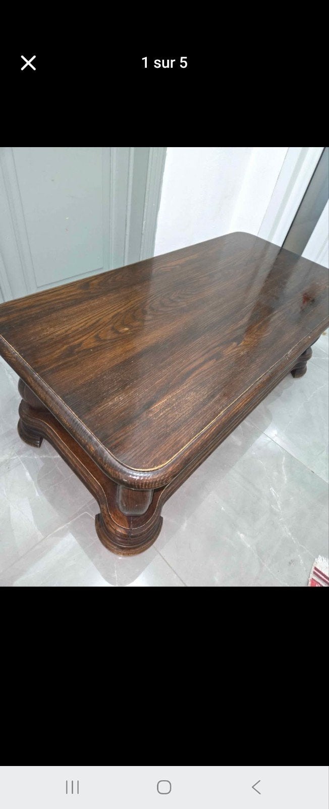 table basse avec sa table haute de salon et 6 chaise osier, Enlèvement, Comme neuf, Rectangulaire, Chêne