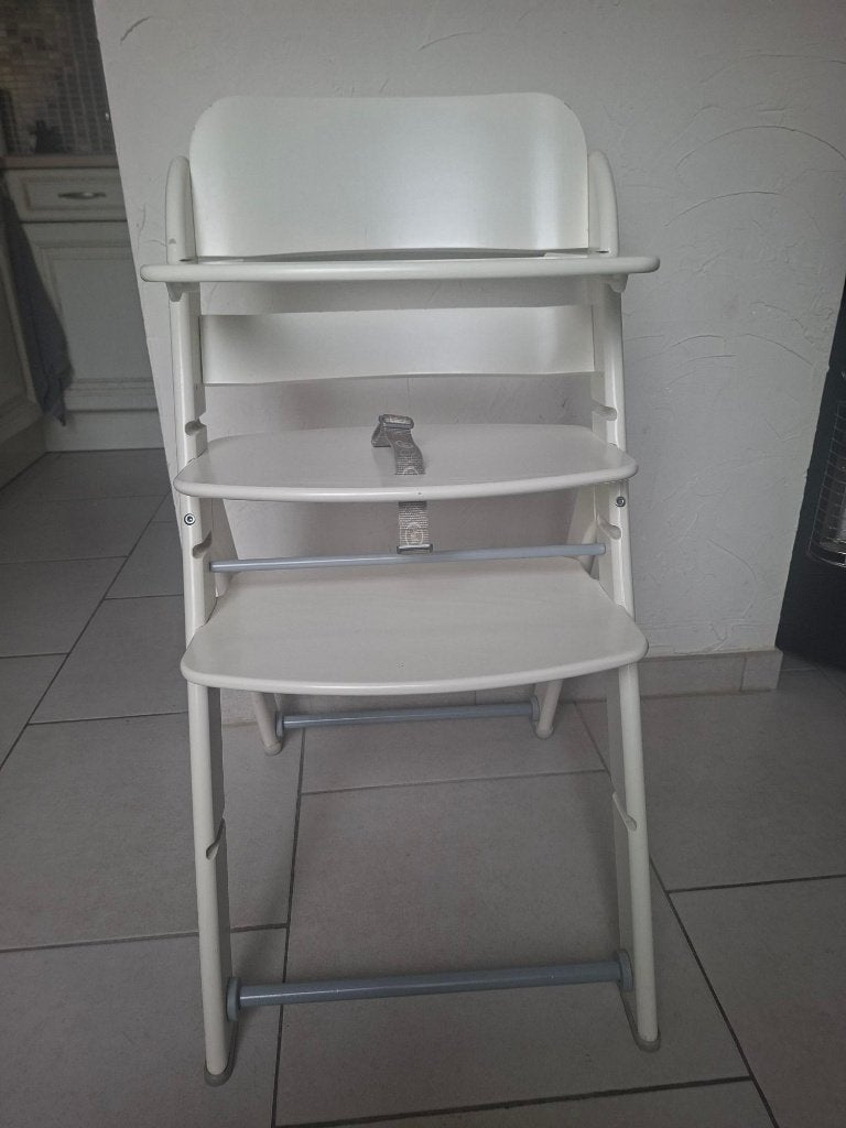 chaise haute enfant blanc, Enlèvement, Comme neuf, Chaise évolutive, Plateau amovible