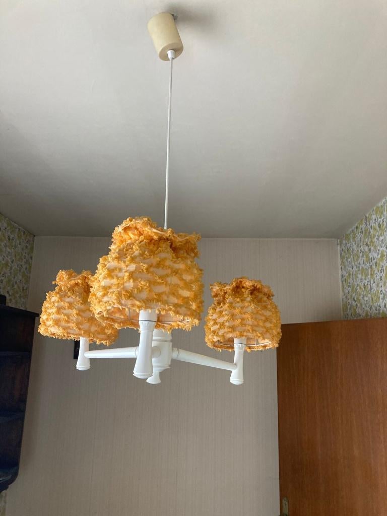 Vintage luster / plafondlamp – jaren ’60/’70 stijl, Ophalen