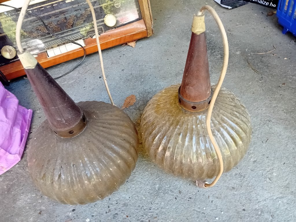 Paar antieke kroonluchters, Antiek en Kunst, Ophalen of Verzenden