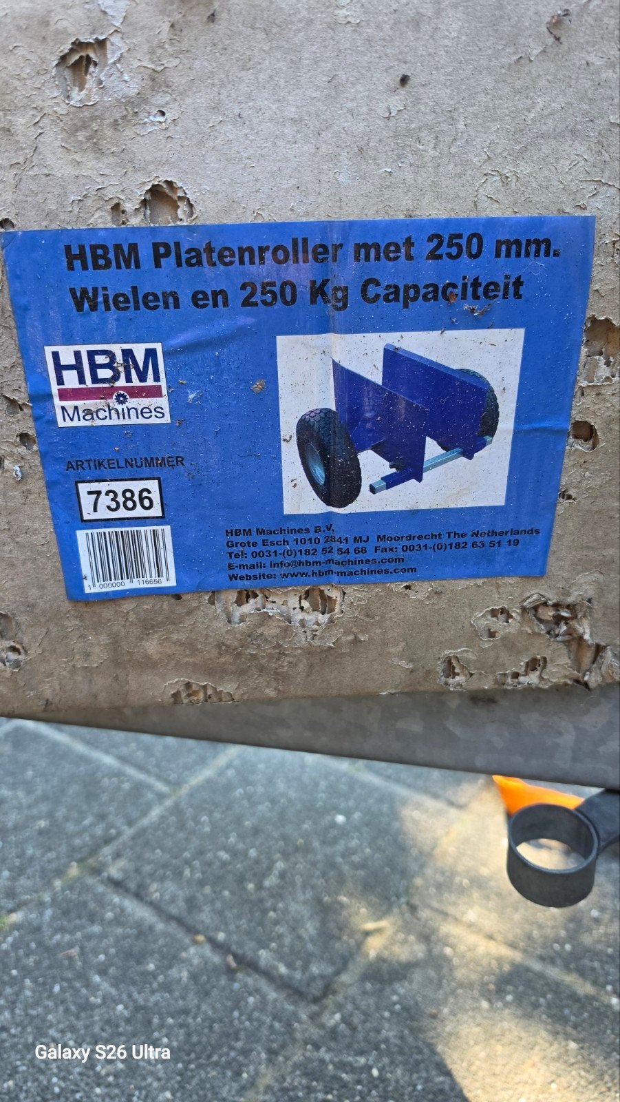 rouleau à plaques, capacité de charge de 250 kg, neuf, Enlèvement ou Envoi, Neuf, Autres matériaux