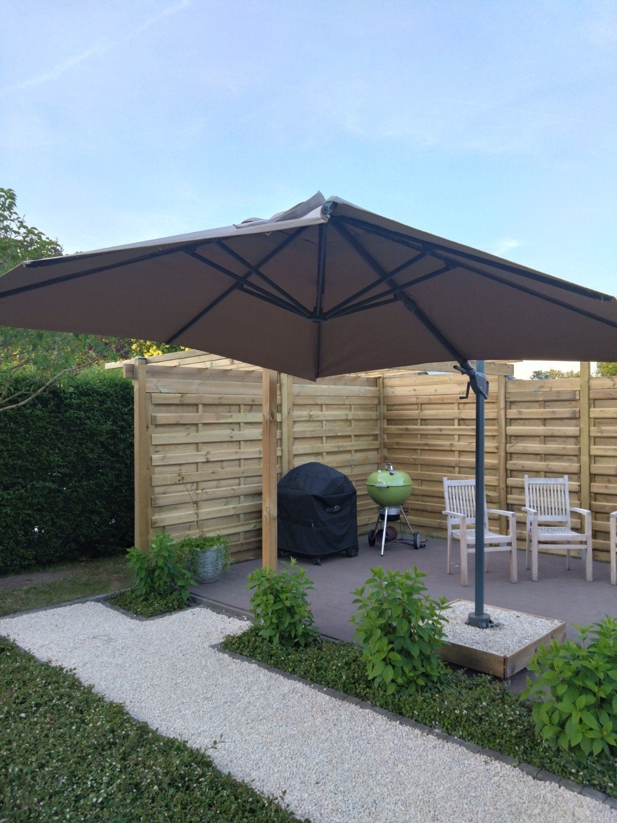 Hawaï zweefparasol 3x3 meter, Ophalen, Zweefparasol, Verstelbaar